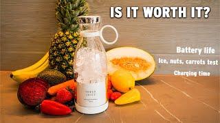 Will Fresh Juice Bottle Blender Handle Ice, Nuts, Hard Fruits And Veggies? Review + Battery Test