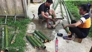 FULL VIDEO: 50 Days Vietnamese Couple Building House - DIY Bamboo, LIVING OFF GRID