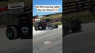 Rat Rod Burns Rubber Leaving Car Show!