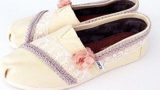 Create Lace and Flower-Decorated TOMS - DIY Style - Guidecentral