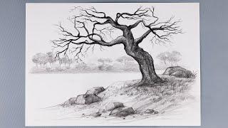 How to Draw a Landscape / Pencil Drawing