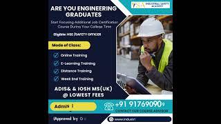 Industrial Safety Course in Chennai #jobseekers #safetytraining