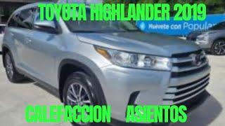 Toyota Highlander 2019, Como quitar la calefacción de los asientos de la Toyota Highlander 2019