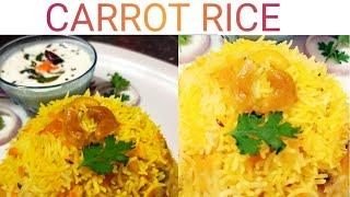 Carrot rice/lunch box recipe/very healthy and tasty/easy to make in pressure cooker/with in ten mi..