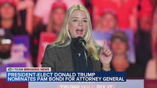 Donald Trump announces Pam Bondi is his new attorney general pick after Matt Gaetz withdraws