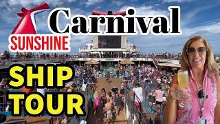 COMPLETE CARNIVAL SUNSHINE CRUISE SHIP TOUR – Room 2344 – Buffets– Bars – Pools - Breakfast & more!