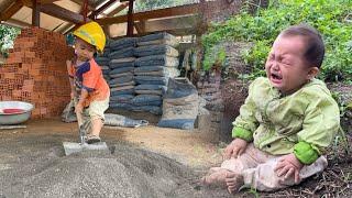 An orphan boy helps carry bricks to build a house and has a difficult life