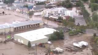 Longmont Downtown to East - Aerial Footage 9/13/13