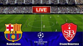 LIVE | Barcelona vs Stade Brestois - UEFA Champions League 2024 || Live Football Match | PES 21