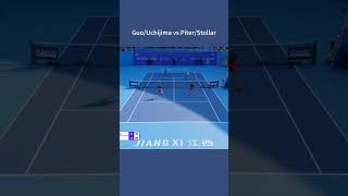 2024 Jiangxi Open Doubles F Guo/Uchijima vs Piter/Stollar 7-6 7-5  #sports #wta #highlights