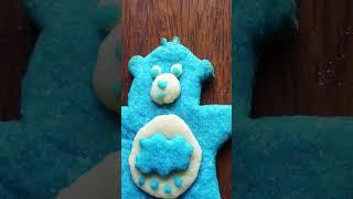 Adorable care bear cookies- Grumpy Bear #shorts #cookies #80s #carebears