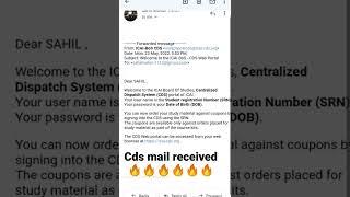 CDS mail from ICAI #cafoundation #sahilmahor#commerce #cafoundationbooks