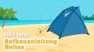 outdoorer Strandmuschel Helios Anleitung – Aufbauanleitung in 5 Schritten