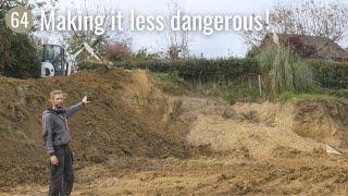 64 - Reshaping Steep Slopes Behind the Old Barn and Grading the Parking Area!