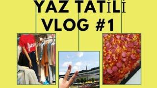 Yaz tatili Vlog # 1 , Yaz tatilinde bir günüm ,️ AVM , alışveriş  , Kız kıza pizza yapıyoruz 