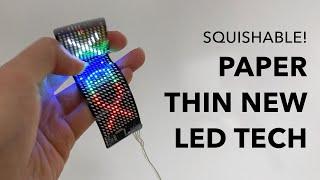 Makers: check out this new tech! Paper-thin flex LED matrix panels for wearables or DIY projects.