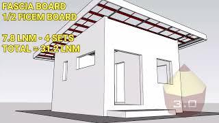 SHED ROOF / DESIGN AND ESTIMATE in ANGULAR TRUSS I 5.0m x 5.0m