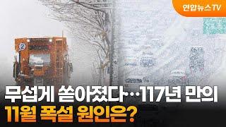 무섭게 쏟아졌다…117년 만의 11월 폭설 원인은? / 연합뉴스TV (YonhapnewsTV)