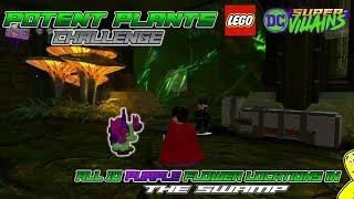 Lego DC Super-Villains: Potent Plants CHALLENGE (All 10 Purple Flower Locations) - HTG