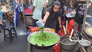 Traditional Ayam Penyet of Indonesia with Mashed Green Chili | Indonesian Street Food