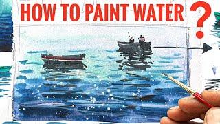 Easy Watercolor Tutorial for Beginners ~ How to paint Water with Watercolor