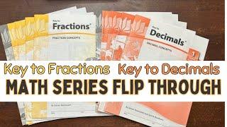 FLIP THROUGH Key to… Math Series | Fractions and Decimals | Homeschool Math Supplement