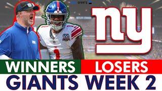 NY Giants Winners & Losers From Week 2 Loss vs. Commanders Ft. Malik Nabers & Brian Daboll