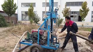 Portable hydraulic water well drilling rig HF260D-100