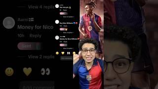 تكبيس جمهور برشلونة للتعاقد مع نيكولاس ويليامز #nicowilliams #lamineyamal #barcelona #realmadrid