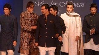 Amitabh Bachchan, Ranbir Kapoor & Akshay Kumar @ Mijwan Fashion Show 2014