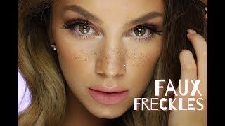 HOW TO DO FAUX FRECKLES using "WunderBrow" | Julia Dantas