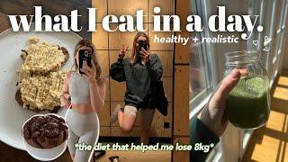 WHAT I EAT IN A DAY TO LOSE WEIGHT: How I lost 8kg in less than 2 months *healthy + realistic*