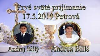 Prvé sväté prijímanie Andrej Bily a Andrea Bilá 17.5.2019 (komplet)