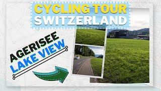 Cycling around Aegerisee Lake Switzerland | Road Cycling Tour Switzerland Videos 4K | Swiss Ride 4K