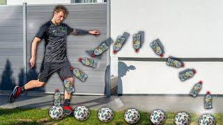 BOTTLE FLIP FUßBALL CHALLENGE gegen LUCA WALDSCHMIDT