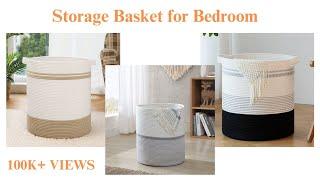 Basket for baby diapers | basket for clothes storage | bedroom clothes storage ideas | cotton basket