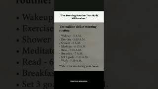 "The Morning Routine That Built Millionaires#motivation#successmindset