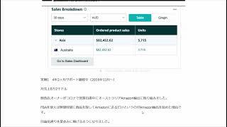 オーストラリアAmazon専属サポートが付いた会員さんの売上