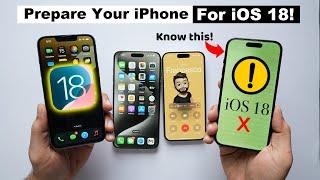 Prepare Your iPhone For iOS 18 Update | Update Warning ️ | Green Screen Issue? (HINDI)