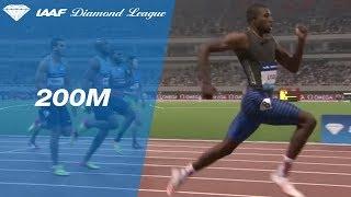 Noah Lyles takes the Men's 200m victory - IAAF Diamond League Shanghai 2017