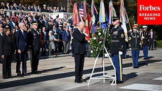 Biden, Harris Participate In Veterans Day Wreath-Laying Ceremony At Tomb Of The Unknown Soldier