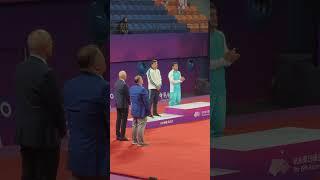 Kurash Medal Ceremoney Asian Games Uzbekistan got Gold, KAZ Silver, AFG & Tipei bronze