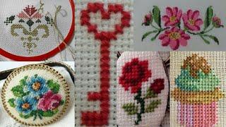 World,s famous cross  stitch embroidery 🪡 design ideas