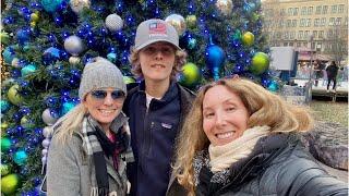 Nonverbal autistic teen attempts ice skating with his family for the first time!