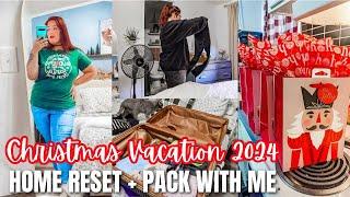 CHRISTMAS VACATION HOME RESET & PACK WITH ME SNACK HAUL KIMI COPE