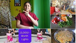 ಬೆಲ್ಬೆಳಿಗ್ಗೆನೇ ನನಗೂ ಅವರಿಗೂ ಕ್ಲಾಶ್ l Shopping Fancy decor lights - Interior decoration/Kannada vlog