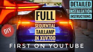 FULL-SEQUENTIAL TAIL LAMP 🟠 IN XUV700  | DIY | ZERO WIRE CUTS | 100% WORKING | FIRST ON YOUTUBE