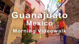 Guanajuato, Mexico. Videowalk in 4k. Morning walking by non-touristy way until the Center.