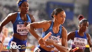 Allyson Felix's sub-50 second leg helps USA advance to 4x400 finals | NBC Sports