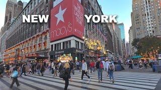 NYC Macys Holiday Square 2024  NYC's NEWEST Holiday Market 4K Holidays in New York City 2024 